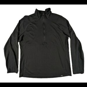 Patagonia Men's Capilene 3 Size XL 1/4 Zip Pullover Black Long Sleeve Baselayer